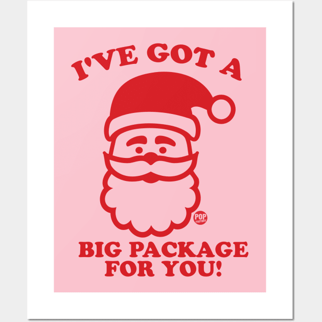 SANTA BIG PACKAGE Wall Art by toddgoldmanart